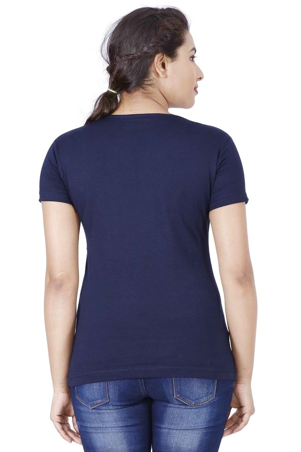 fleximaa women's cotton round neck plain t-shirt (pack of 2)