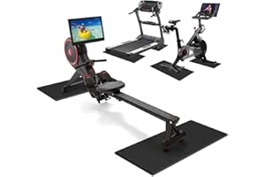 SLIPEXSAFE 2PCS Fitness Equipment Mats and Floor Protector, Non-Slip Mat Rowing, Rowing Machine Bike Mat for Carpet & Hardwood Floors, Exercise Bike Mats (Two Pieces:30 * 12 inch)