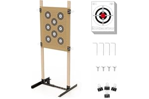 KNINE OUTDOORS Shooting Target Stand for Outdoors, Durable Paper Target Holder with Stable Adjustable Base for Paper Shooting