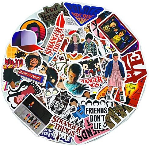 Sticker 50PCS Stranger Things Movie Decal Waterproof Vinyl Stickers Wardrobe Durable Decals intensely hued for MacBook Water Bottles Laptop Computer Phone Car Skateboard Bike Cycle Guitar