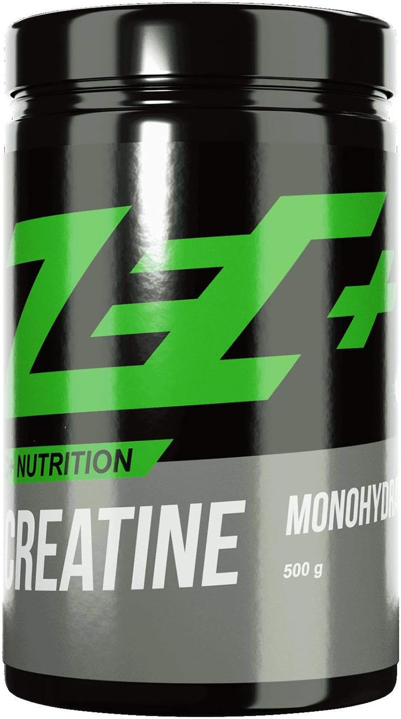 ZecPlus pure creatine monohydrate powder, for more strength endurance, muscle growth, boost, tasteless, 500 g powder