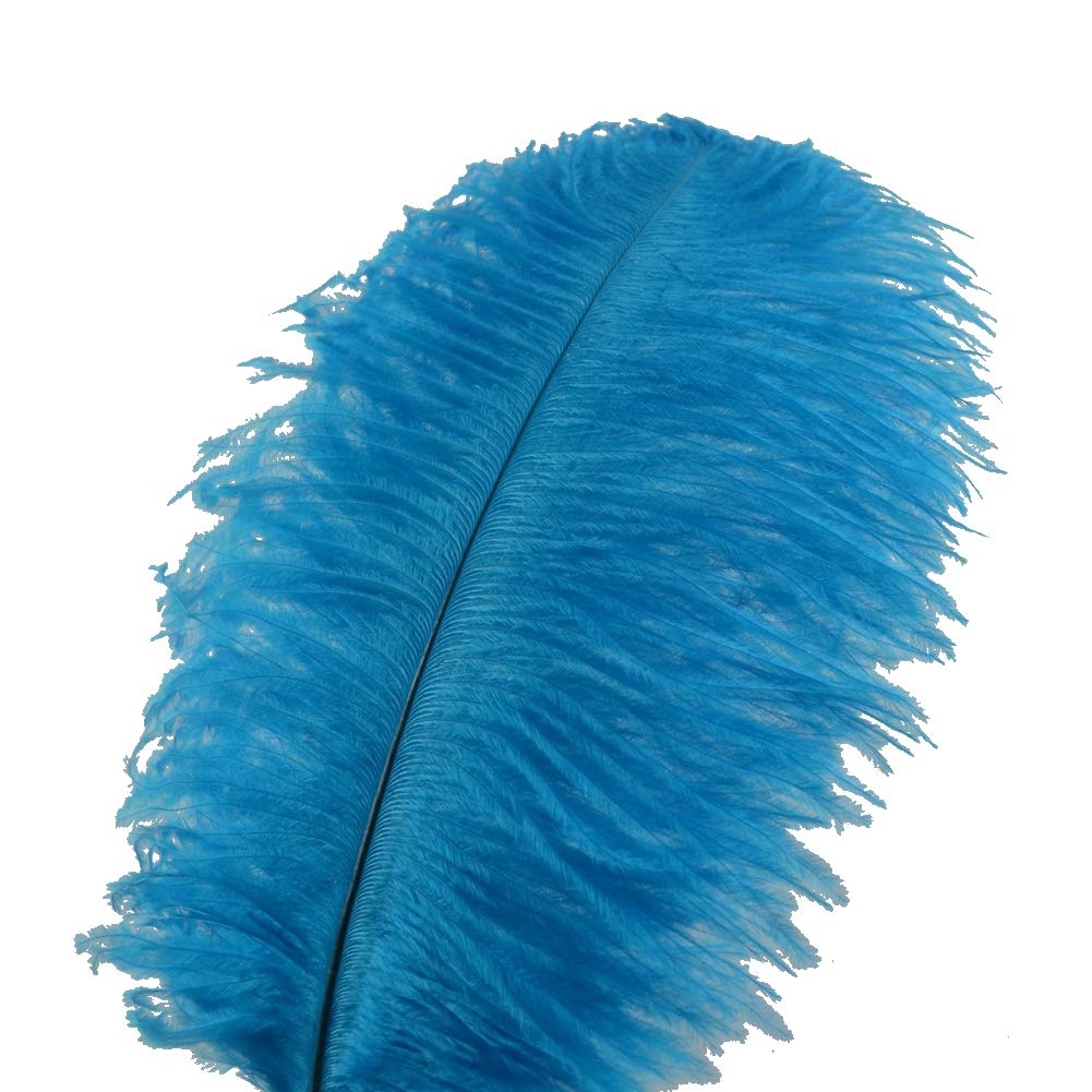 Sowder 10pcs Ostrich Feathers 12-14inch(30-35cm) for Home Wedding Decoration(turquoise)