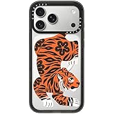 CASETiFY Impact iPhone 17 Pro Max Case [Slim/Compatible with Magsafe / 8.2 ft. 4X Military Grade Drop Protection] - Fierce Tiger - Clear Black