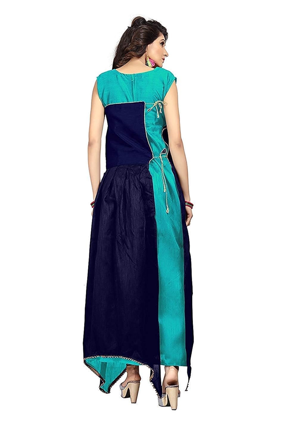 smit fashion silk cotton saree (ab-114_blue_free size)