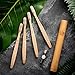 Eco-Friendly Bamboo Toothbrush Set - 4 Engraved Toothbrushes, 1 Bamboo Travel Case, and 1 Charcoal Bamboo Dental Floss