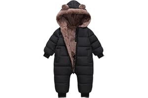 XIFAMNIY Newborn Winter Snowsuit Baby Infant Boys Girls Bear Outfit Warm Jumpsuit Outwear Romper Coat Clothes