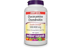 Webber Naturals Glucosamine Chondroitin, Double Strength, 140 Caplets, Helps Relieve Joint Pain Associated with Osteoarthriti