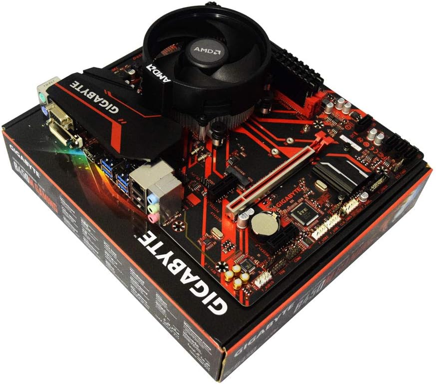 ADMI CPU Motherboard Bundle: AMD Ryzen 5 2600 CPU Six Core 3.9GHz CPU, Gigabyte B450M GAMING Motherboard, 16GB 2400Mhz DDR4 RAM