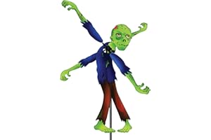 PREMIER KITES Whirligig Spinner Zombie 20" – Spooky Halloween-Themed Design, Weather-Resistant Outdoor Decor, Durable & Lightweight for Patios, Yards, and Gardens - Eye-Catching Wind Spinner