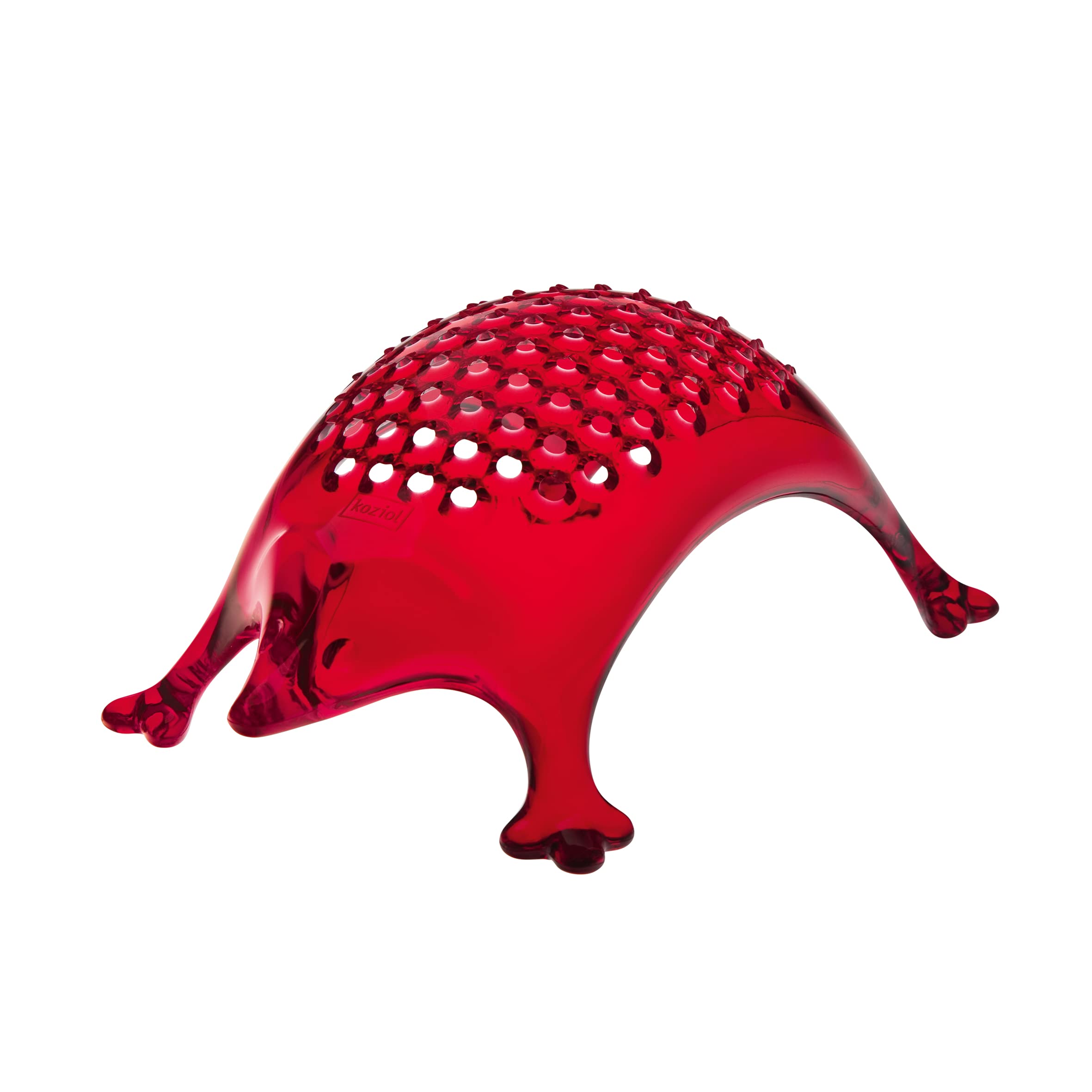 koziol cheese grater Kasimir, thermoplastic, transparent red, 9.9 x 15.3 x 6.6 cm โ image 1
