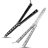 2Pcs Butterfly Trainer, Stainless Steel Practice Training Tool for Beginners Practicing Flipping Tricks and Fancy Action, 100