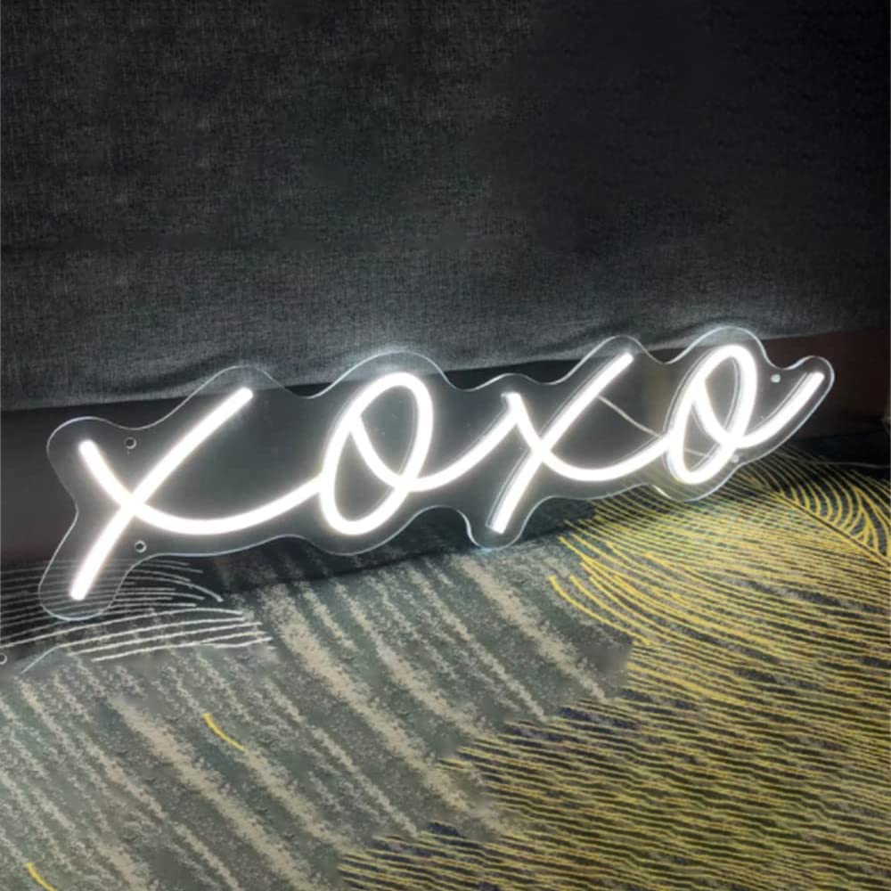 Photo 1 of Ulalaza Neon Light Sign LED XOXO Night Lights USB Operated Decorative Marquee Sign Bar Pub Store Club Garage Home Party Decor