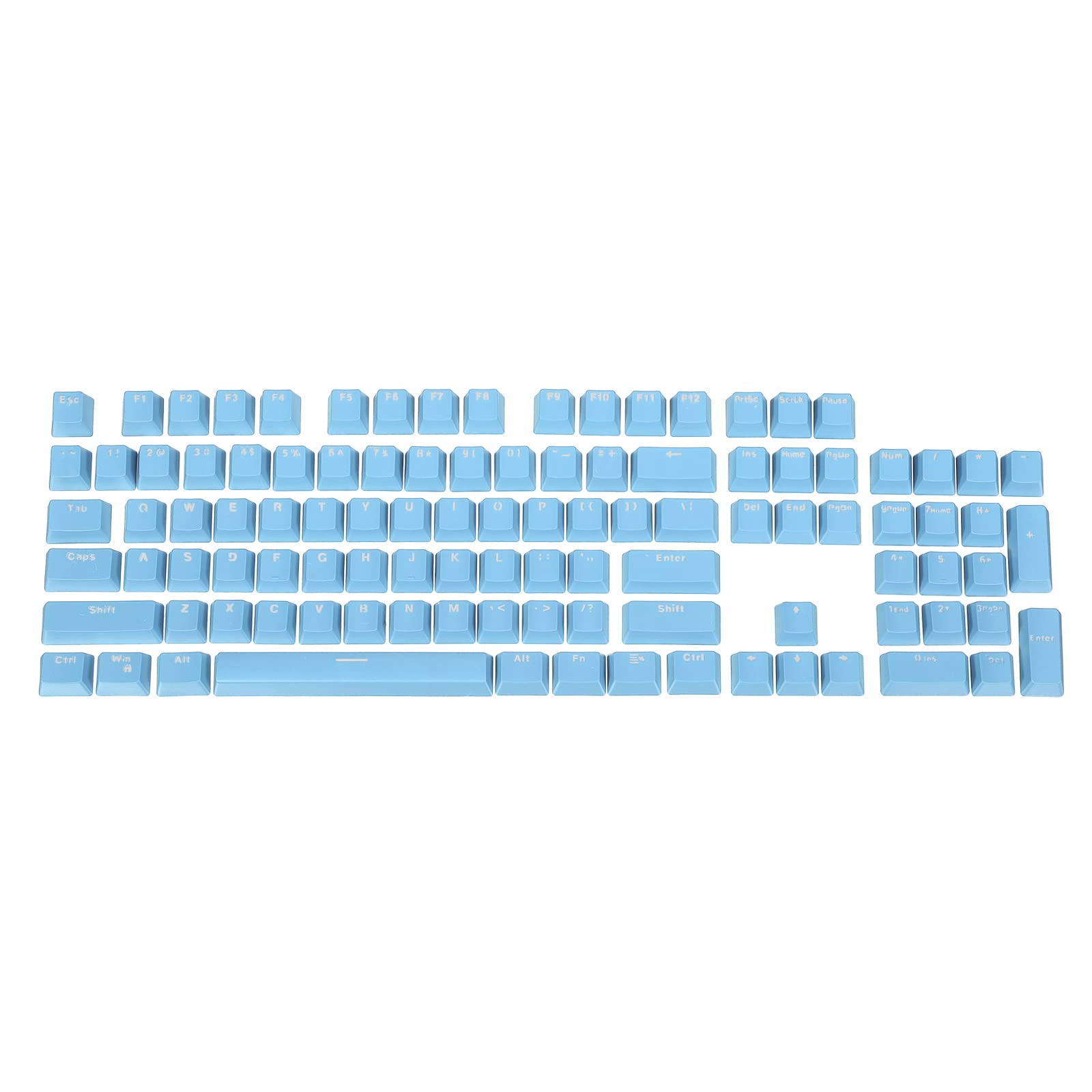 PATIKIL Mechanical Keyboard Keycaps, Universal Keycaps ABS Keyboard Replacement Accessories Symbol Translucent for 68/84/87/104 Keys, Blue