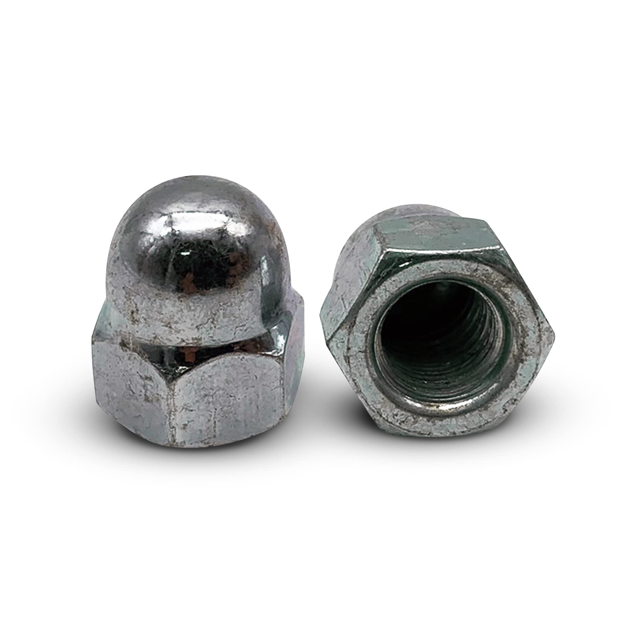 DOJA Industrial | Dome Cap Nuts M5 | 25 Pack | Galvanized Steel Dome End Cap | Nut Covers More Safe Corrosion Resistant | Head Acorn Nut Cover | Cover Bolt End Caps | Concealing Hex Head Domed Nuts
