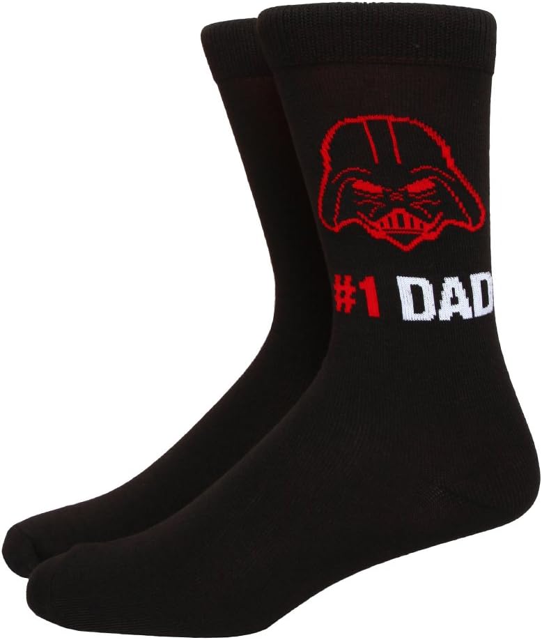 Star Wars Darth Vader #1 Dad Adult Crew Socks - Black