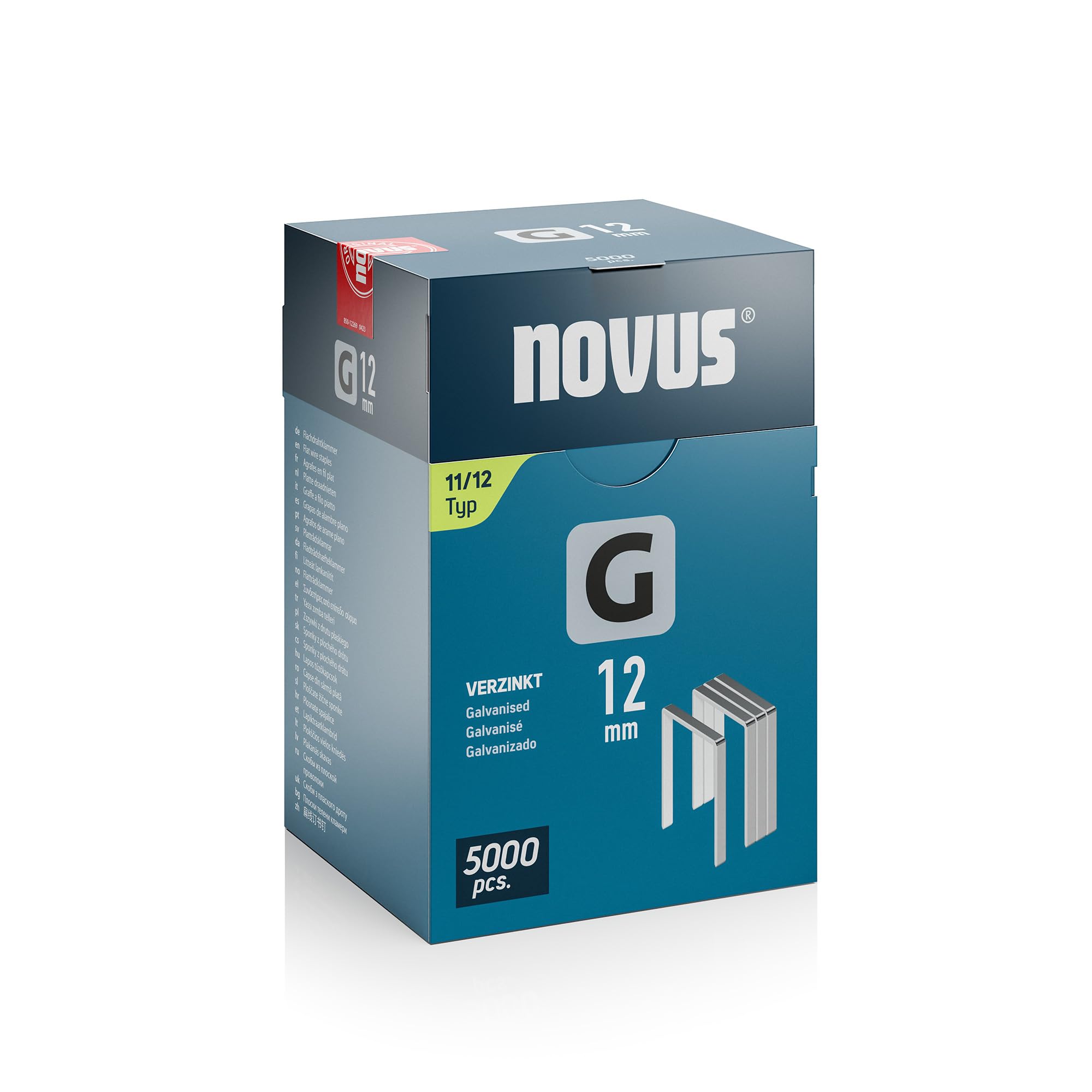 Novus Tools 042-0768 Flat Wire Staple G Staple Type 11, Grey, 12 mm