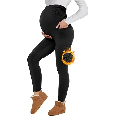 Lot De 3 Leggings De Maternité Taille Haute – Confort, Soutien Ventre, Avec Poches, Pour Sport Et Grossesse - 3