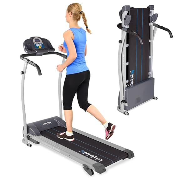 Kinetic Sports Laufband 1100 Watt 12 Trainingsprogramme für GEH- u. Lauftraining, integrierte Lautsprecher, stufenlos einstel