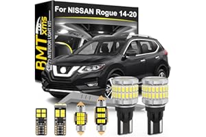 BMT xms LED Interior Light Kit Replacement for Nissan Rogue T32 2014-2020 + 912 LED Backup Reverse Light, 6000K Bright White 