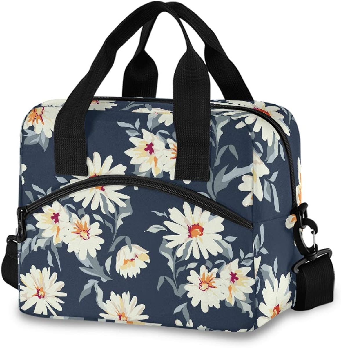 Pretty Daisy Floral Print Lunch Bags for Women Leakproof