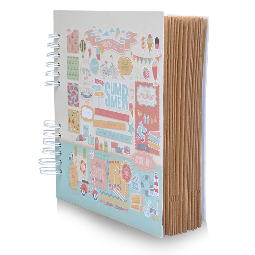 Foto Album Scrapbook mit 40 schwarzen Seite 12x8 Zoll, schwarz Foto Scrap Book DIY Album Buch Foto Bücher für Erinnerungen Valentinstag Geschenke von Super Vaule (Sommer-)