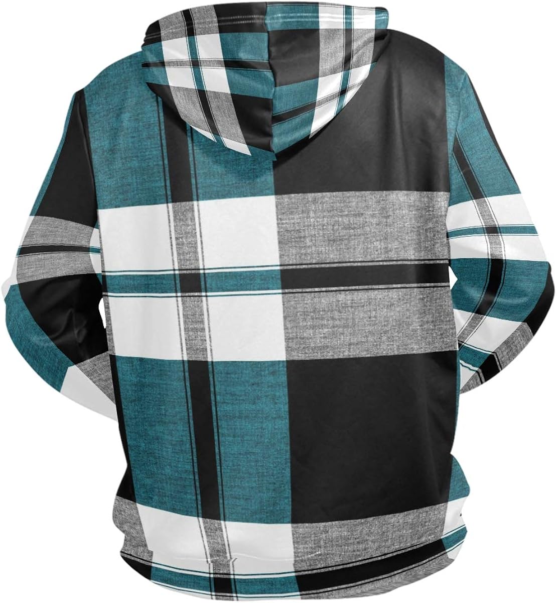 plaid sweatshirt with hood