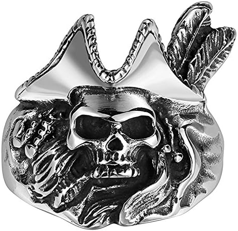 Dudee Jewelry Ring Finger Punk Style Expendables Tribe Skull 316L Stainless Steel For Men Ring Birthday Jewelry