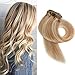 TheFashionWay 21 Colors 70 Grams - 15 18 20 22 Inch 7pieces Real Human Hair Extensions Clip in Silky Straight Weft Remy Hair (15 inches, #27-613)