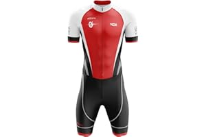 VOXCAUTQ Men's Cycling Skinsuit, Men‘s Triathlon Suit, Triathlon Suits,TriSuit for Cycling, Running...
