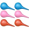 Nuanchu 6 Packs Hand Bulb Ear Syringe 30 ml Washing Rubber Squeeze Bulb Ear Syringe Ball for Infant Baby Puppy Adult(Pink, Blue, Orange)