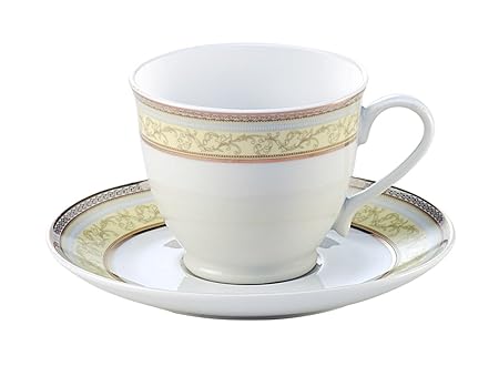 Hitkari Potteries Sunray Porcelain Dinnerware Set, 12-Pieces, White