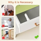 SAFELON 12 Pcs Baby Safety Cabinet Locks White Childproof Drawer Locks view 5