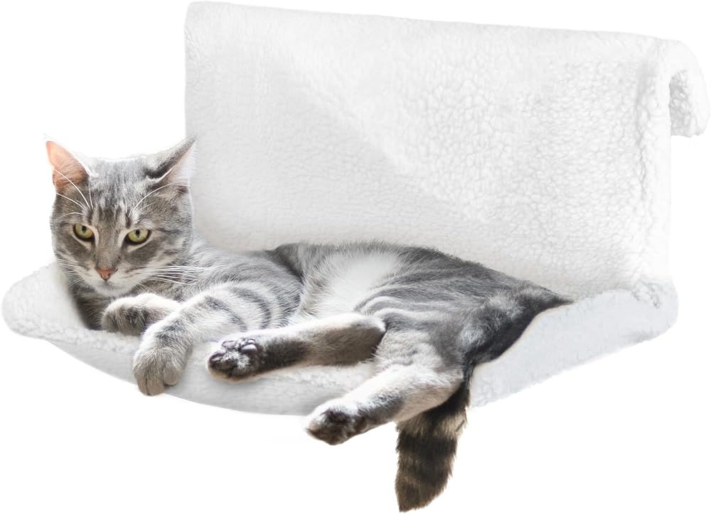 Petlicity Cat Radiator Bed Warm & Cozy Frame with Removable Fleece Cover