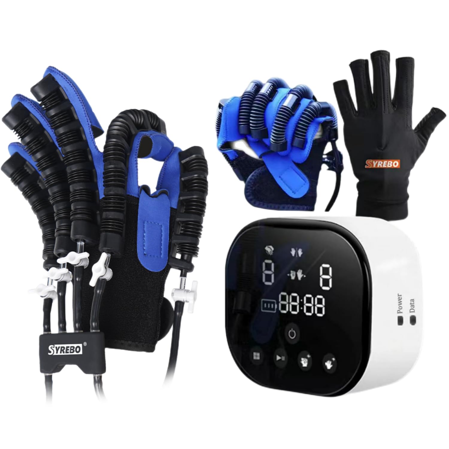 syrebo Hand Rehabilitation Robot Gloves, C10 Model Self Training Finger Rehabilitation Device, Functional Hand Stroke Recovery Equipment for Hand Dysfunction Patients, Stroke Hemiplegia Trainer