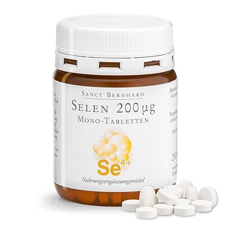 Sanct Bernhard Selen-200 µg Mono-Tabletten, vegan, Inhalt 250 Tabletten