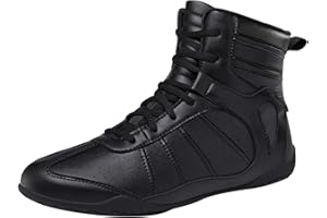 UKUBAG Men Women Boxing Shoes, Lightweight Squat Wrestling Trainers Leather Boxers Shoes Fashion Weightlifting Workout Fitnes