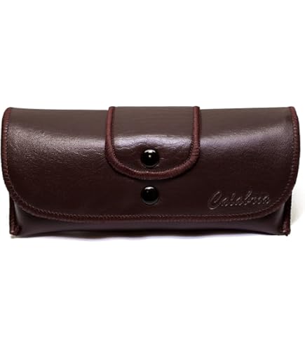 Calabria Double Snap Belt Loop Eyeglass Case PU Leather  display picture 2