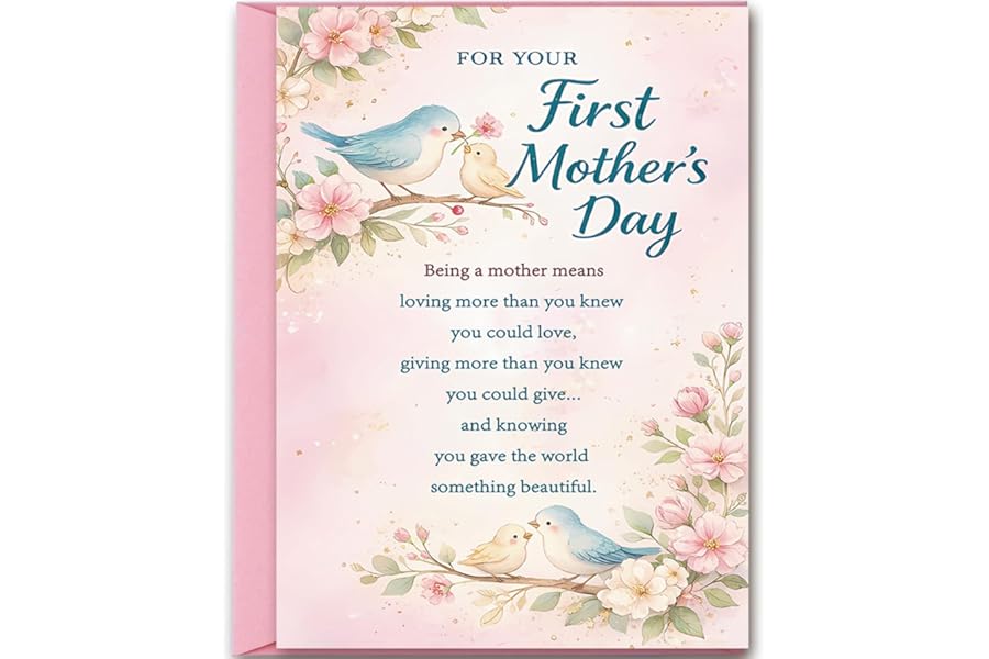 Mcduldul First Mothers Day Card, Happy 1st Mother's Day Card Gifts for New Mom, First Time Mom Gifts