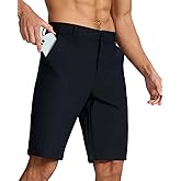 SNOWTEN Men's Classic Fit 7/9/11 Inch Golf Shorts Lightweight Long Stretch Hiking Short with 4 Pockets for Casual Work