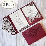 2pcs Metal Die Cuts Set,Wedding Invitation Lace Flower Border Cutting Dies Cut Template Stencils for DIY Scrapbooking Photo Album Decorative Embossing Paper Card Making Mould