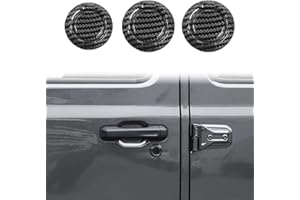 Hoolcar Exterior Door Key Jack Trim Cover Door Lock Cover for 2018-2021 Jeep Wrangler JL JLU & Gladiator JT, Carbon Fiber