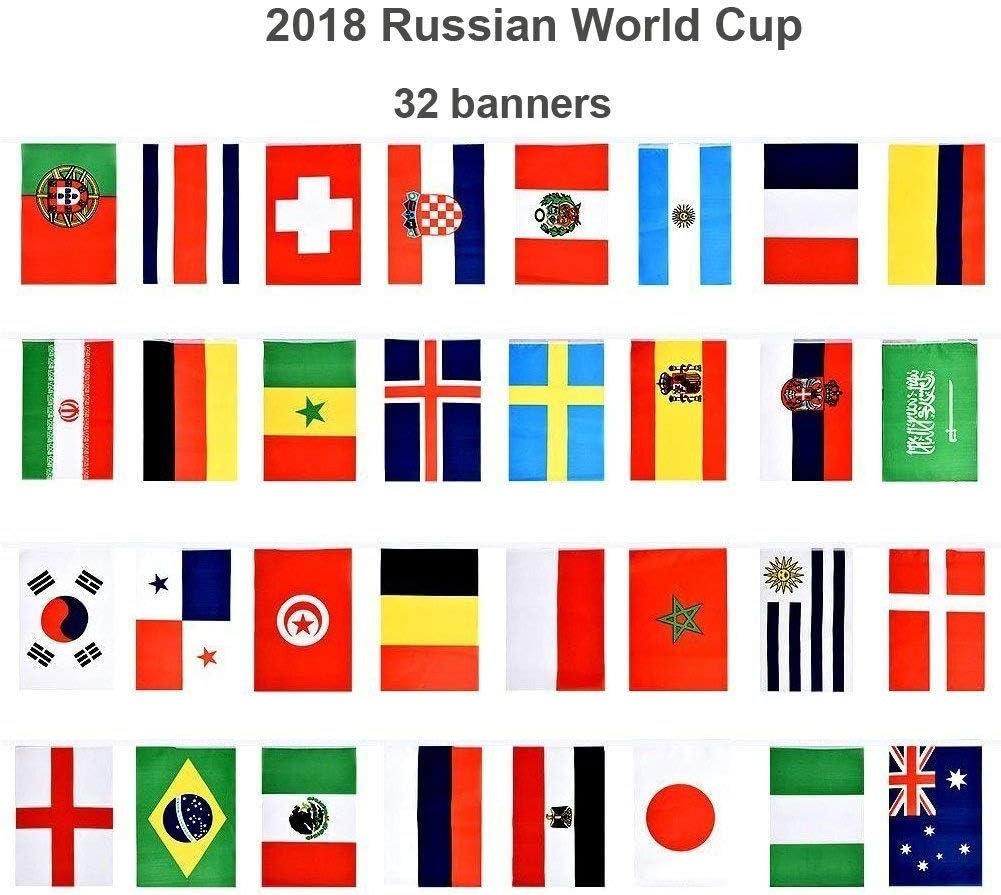 WM Bunting Russland 2018 FIFA WM Fußball Banner Fahnen