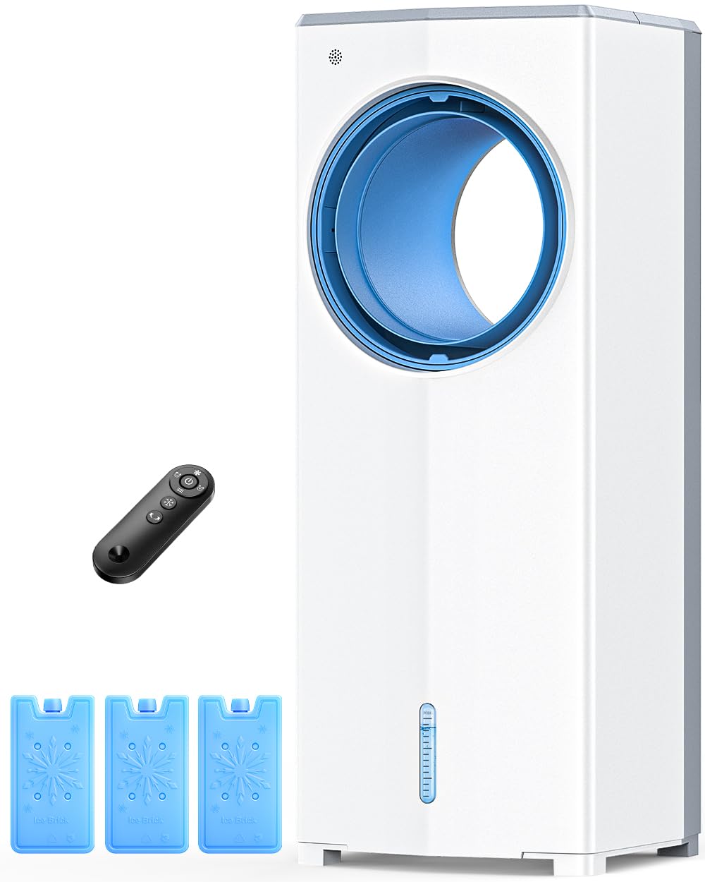 Photo 1 of MYICY Windowless Air Conditioner, 32" Bladeless Evaporative Air Cooler with 4 Modes & 3 Speeds, 3L Tank for 24H Cooling, 25FT Remote, 8H Timer, Portable Swamp Cooler Air Conditioner No Window Needed