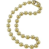 DragonWeave 9.5mm Extra Large Gold Brass Ball Chain Mens Necklace Extra Durable Color Protect Finish Any Length
