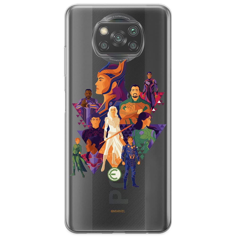 ERT GROUP mobile phone case for Xiaomi POCOPHONE X3 original and officially Licensed Marvel pattern Eternals 007 optimally adapted to the shape of the mobile phone, partially transparent