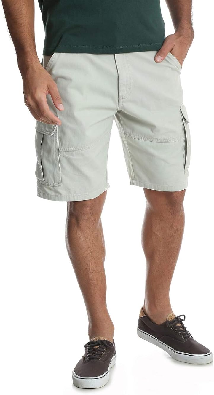 wrangler men's twill cargo shorts