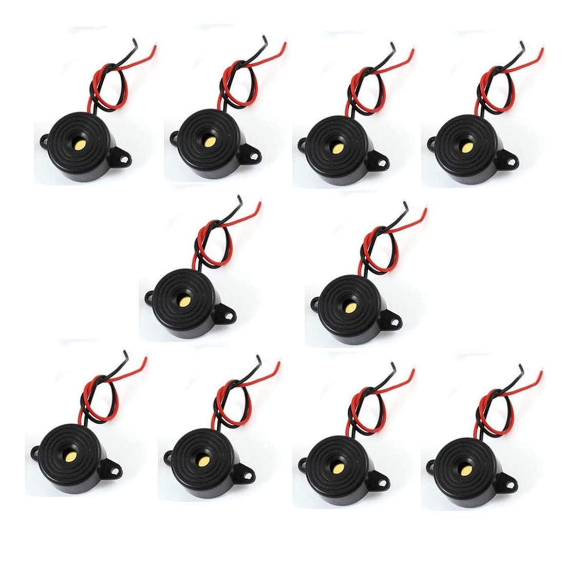 Photo 1 of bnafes DC 3-24V Active Piezo Buzzer 85 db with Industrial Audio Inside 2-Wire Leads Electric Alarmer 10PCS