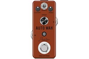 Rowin Auto Wah Guitar Effect Pedal Single Effect Mini Digital Pedal for Electric Guitar and Bass with True Bypass Switch Zinc Alloy Body LEF-3804