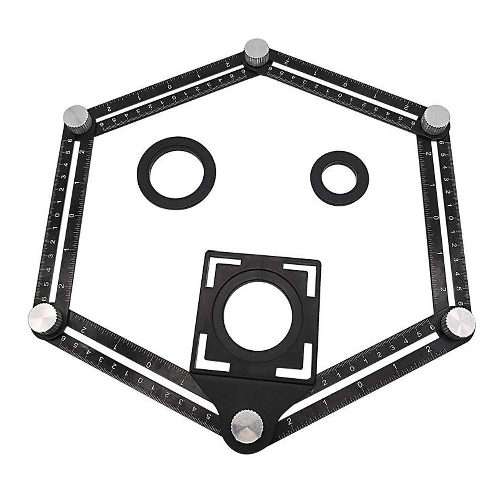 Metal Angleizer Template Tool with Perforated Mold LETBUY-Tech Premium Aluminum Alloy Angle Ruler Carpenters DIY Easy /& Profesional to Use for Builders 1 set LETB Multi Angle Measuring Ruler Craftsmen