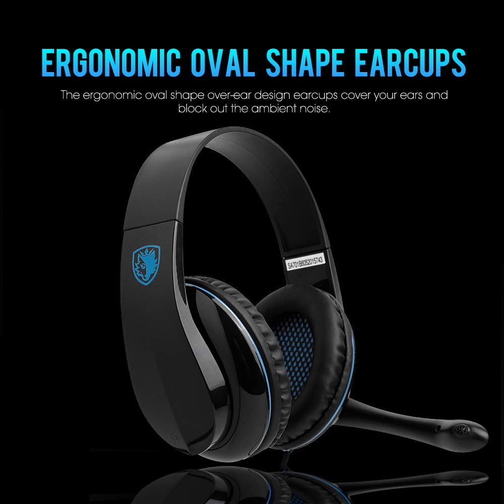 SADES Computer Gaming Headset TPOWER Stereo Headphones with Noise Isolating Microphone,Entry-Leve Over-Ear Earphones with 3.5mm Nickel-Plated Jack and Adjustable Headband for PC Mac Windows Gamers
